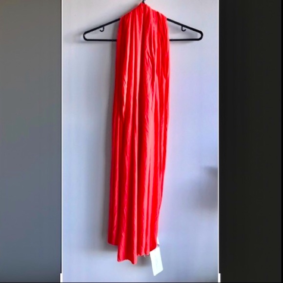 🎀NWT ZARA Red Orange One Size Scarf 100% Viscose - Picture 5 of 7